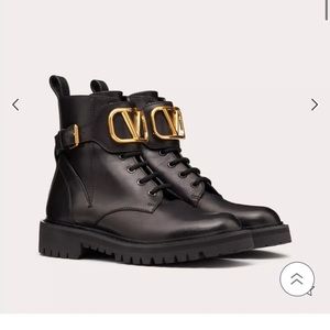 Valentino Garavani Calfskin Combat Boots